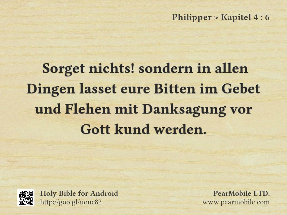 Philipper, Kapitel 4:6
